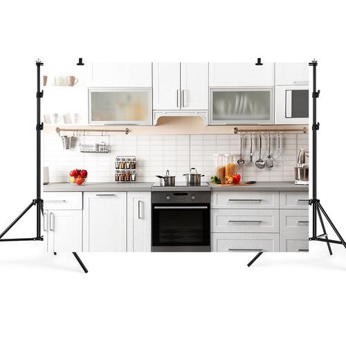新款厨房摄影背景布直播主播3d拍照背景布跨境厂家销售